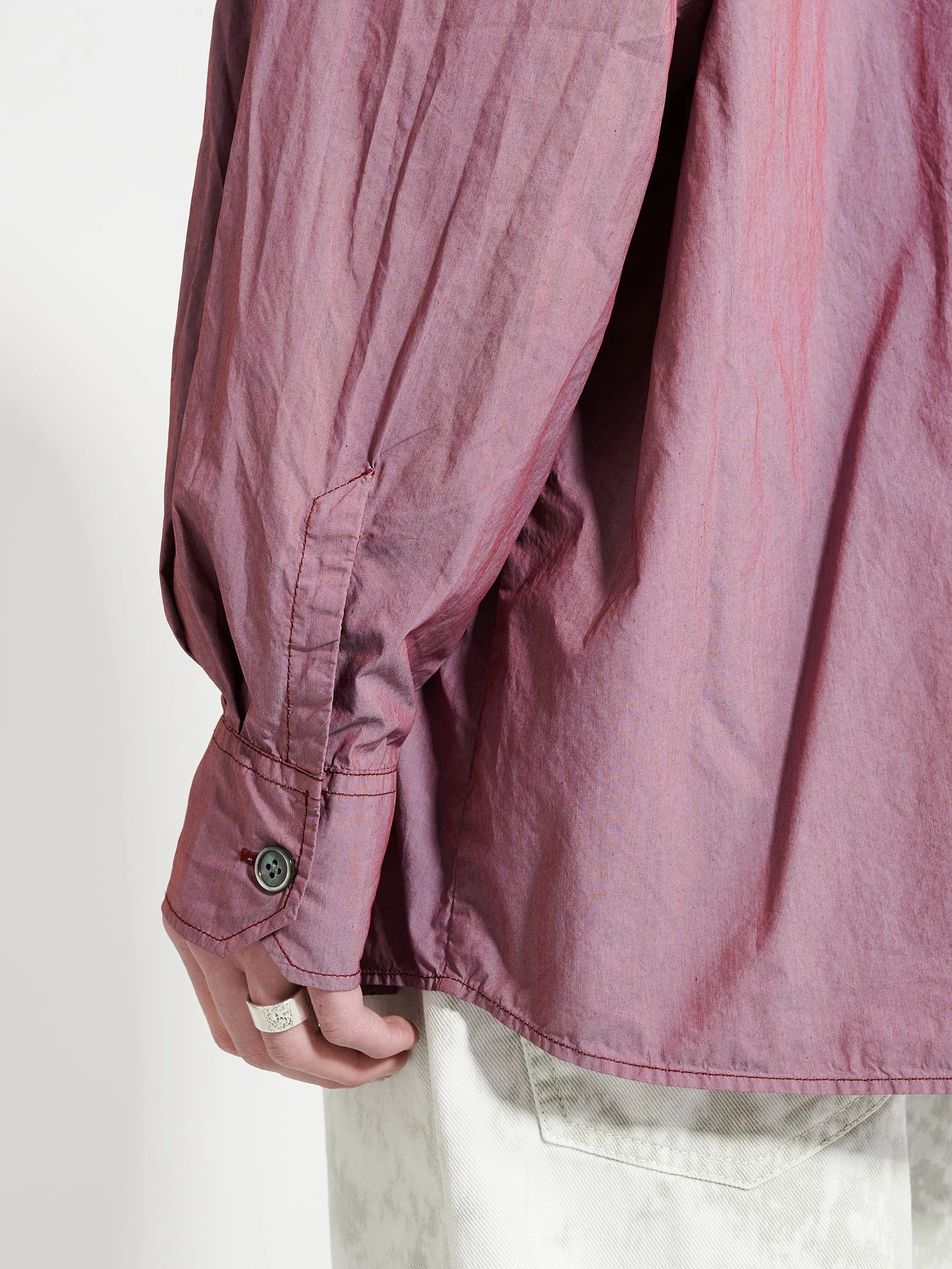 Our Legacy Borrowed Shirt Raspberry Parachute Poplin