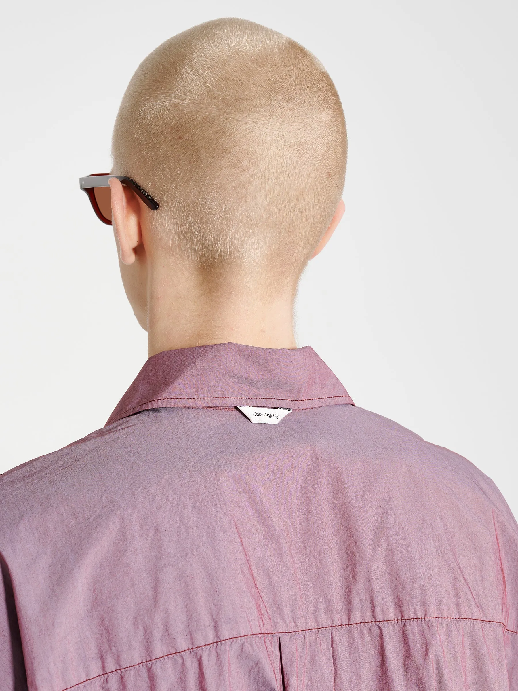 Our Legacy Borrowed Shirt Raspberry Parachute Poplin