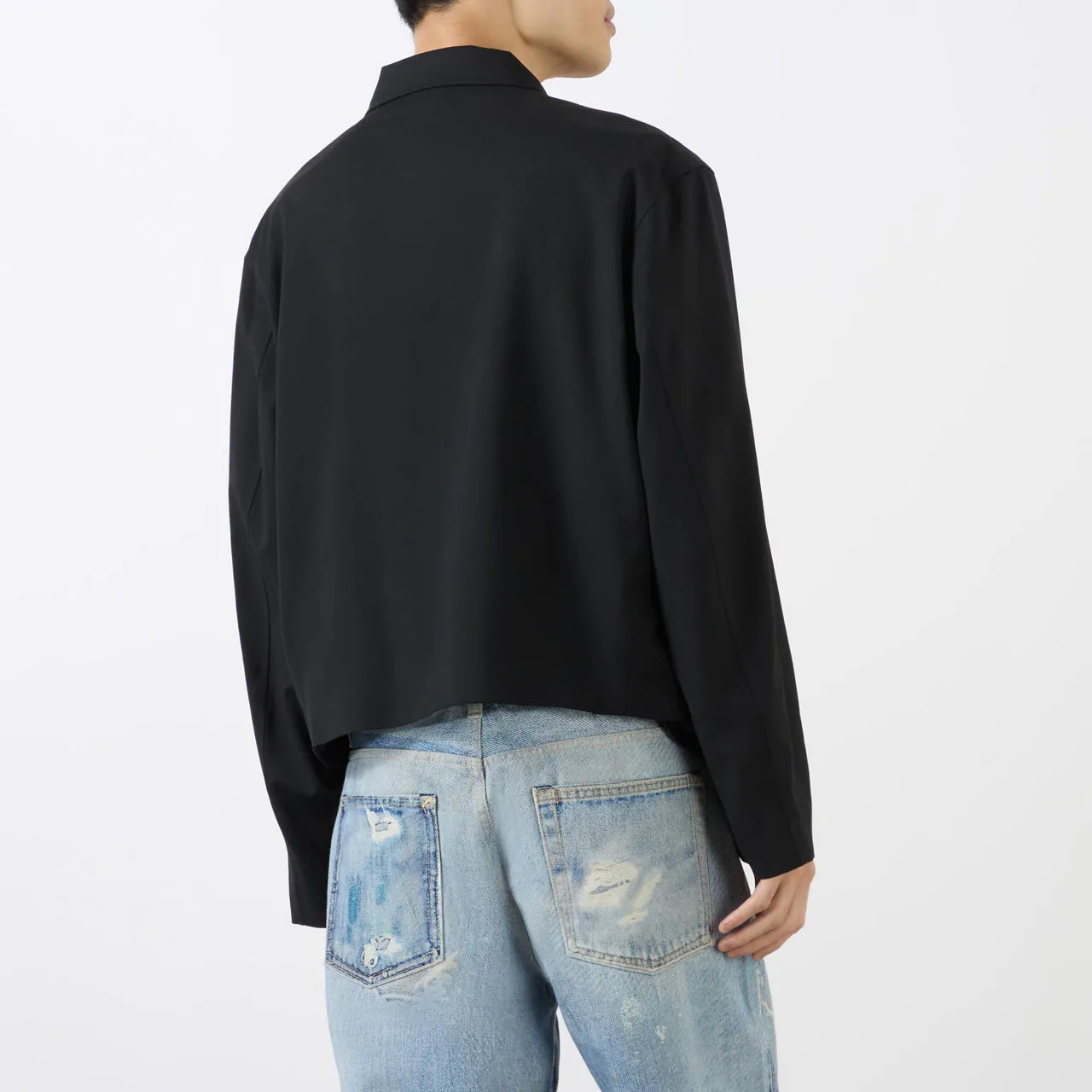 OUR LEGACY Boxy Fit Overshirt - Black