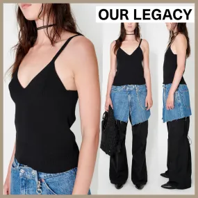 OUR LEGACY  |Short Nylon Sleeveless Street Style V-Neck Plain Cotton