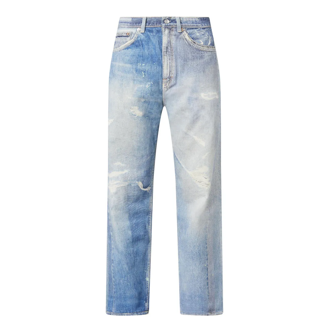 OUR LEGACY Third Cut Printed Straight Leg Jeans - Denim