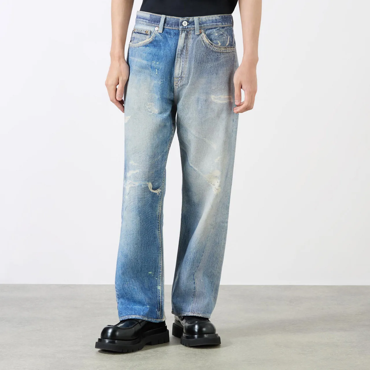 OUR LEGACY Third Cut Printed Straight Leg Jeans - Denim