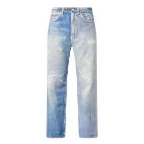 OUR LEGACY Third Cut Printed Straight Leg Jeans - Denim