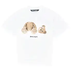 Palm Angels Kill the Bear White Brown T Shirt