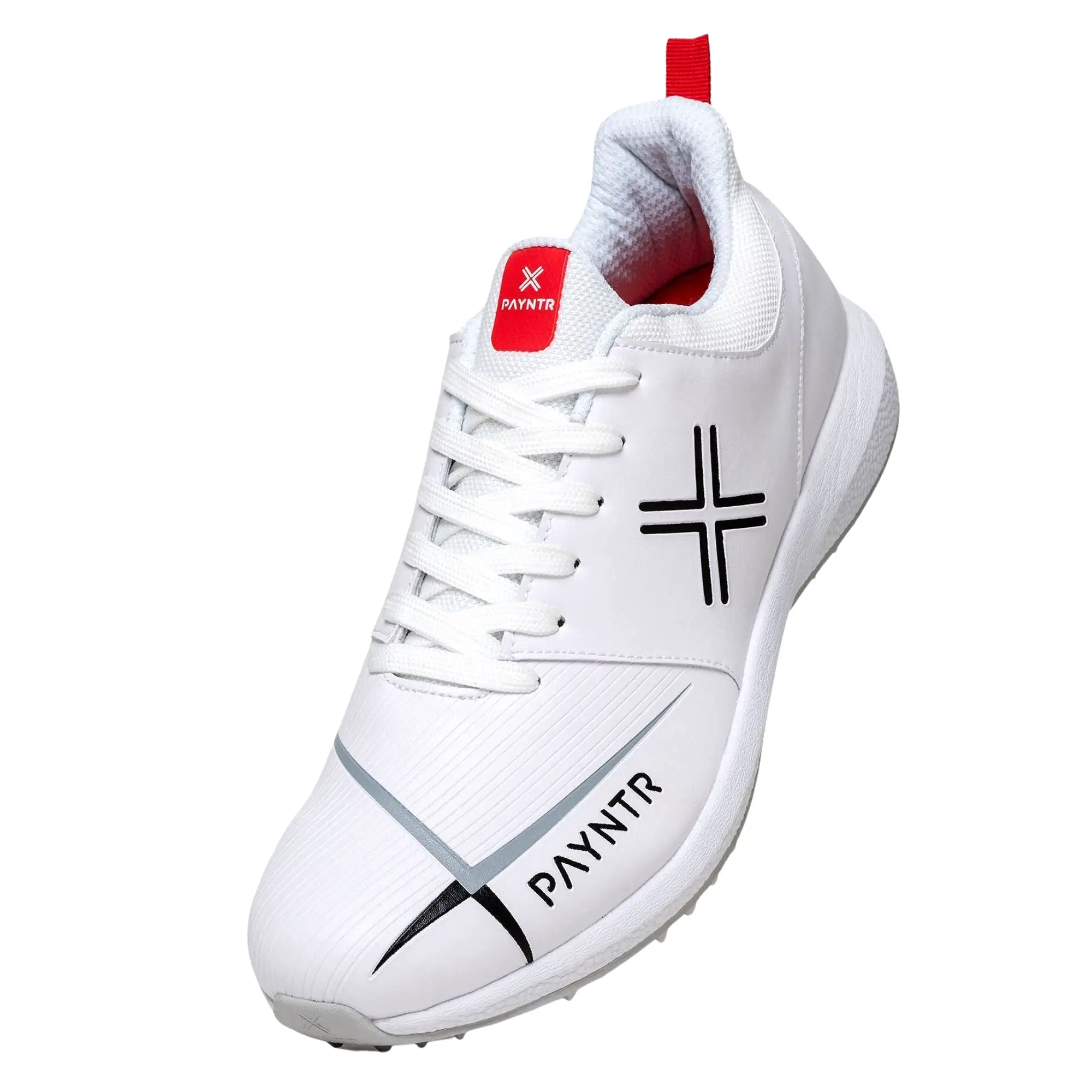 Payntr Cricket Shoes, Model V Pimple - White All Rounder Cricket Shoes