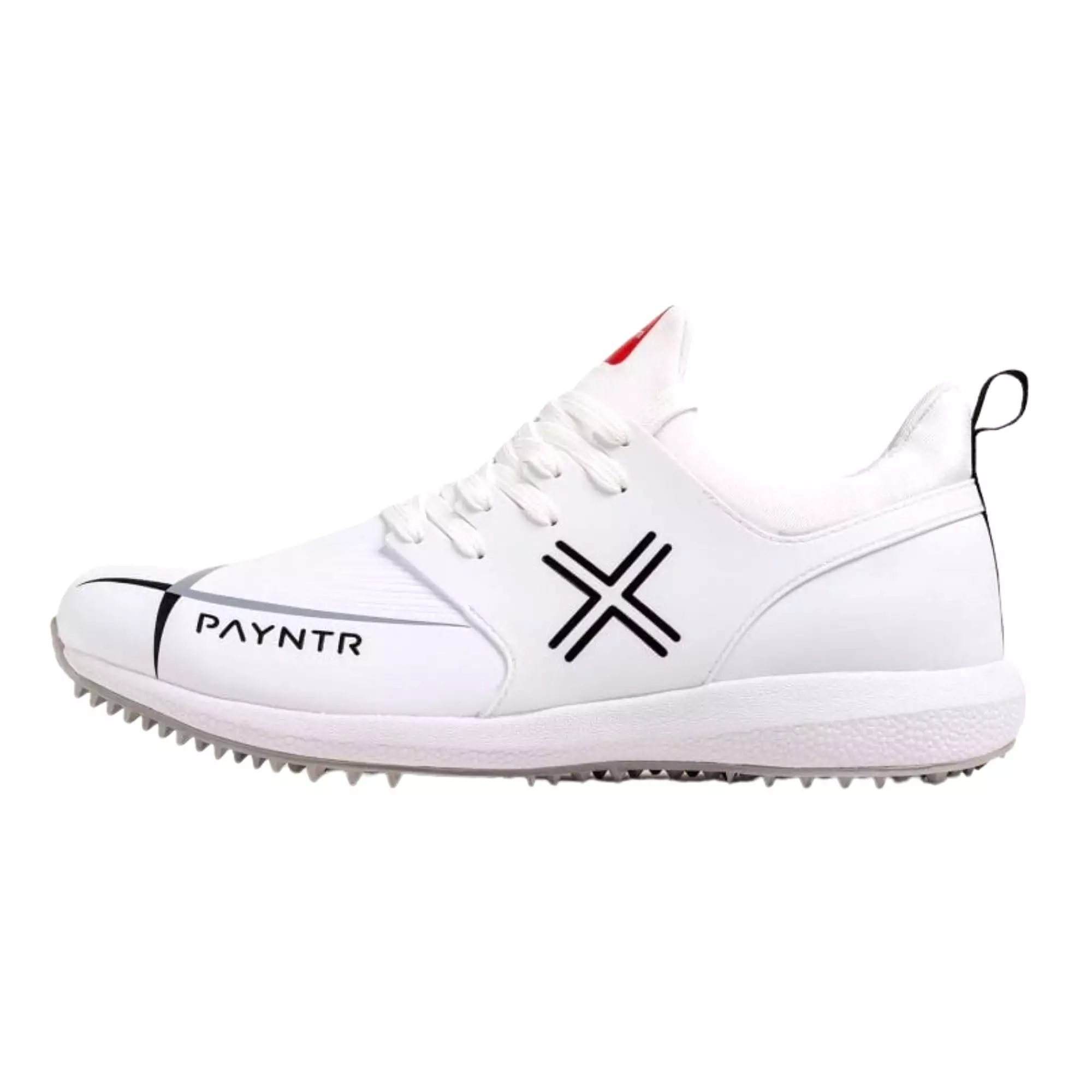 Payntr Cricket Shoes, Model X MK3 Pimple - All White All Rounder Cricket Shoes