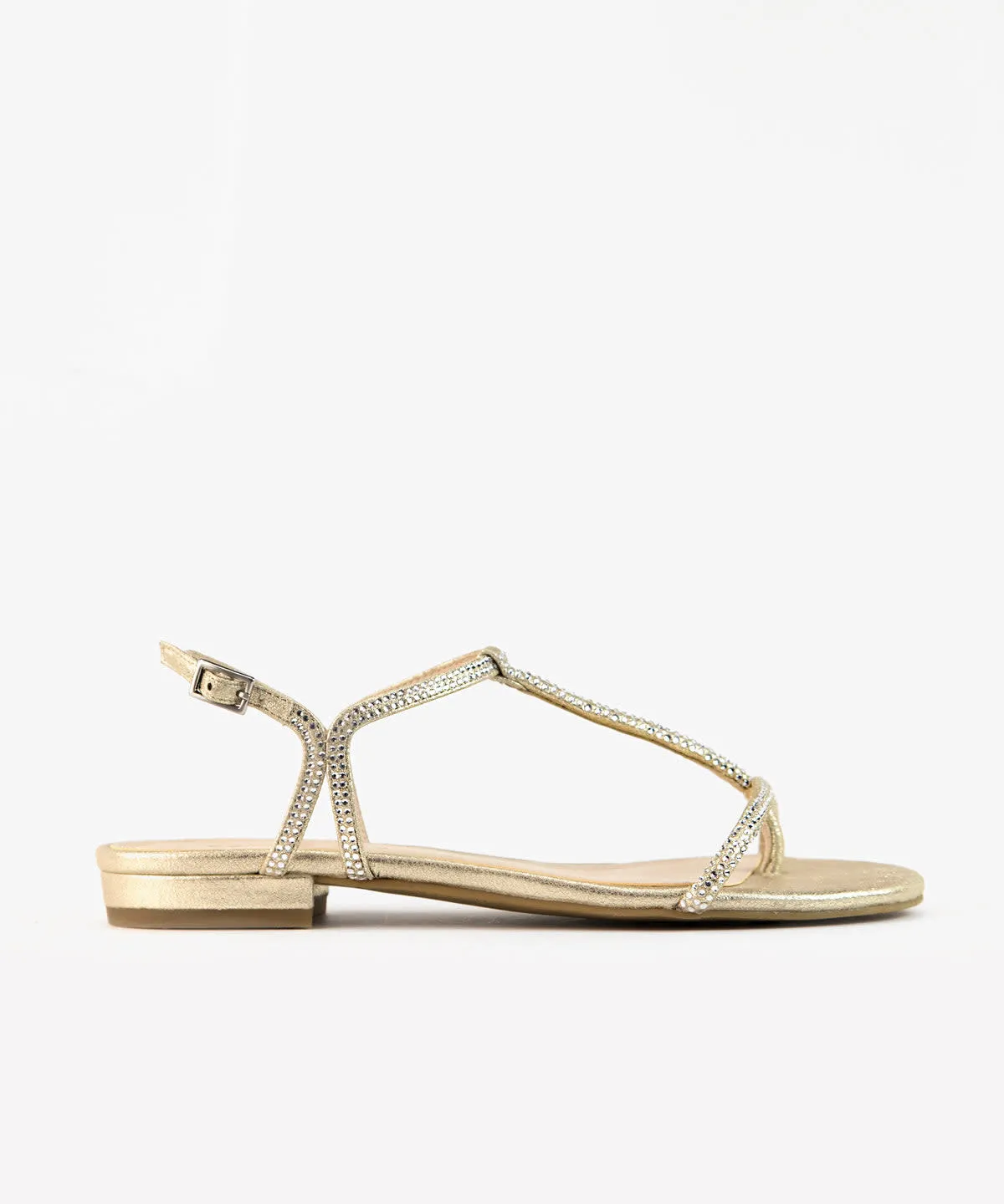 Pelle Moda Barber Metallic Suede Thong Sandal