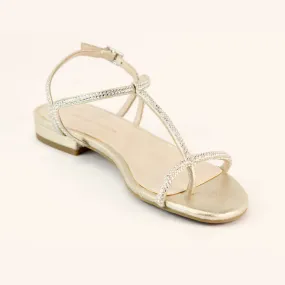 Pelle Moda Barber Metallic Suede Thong Sandal