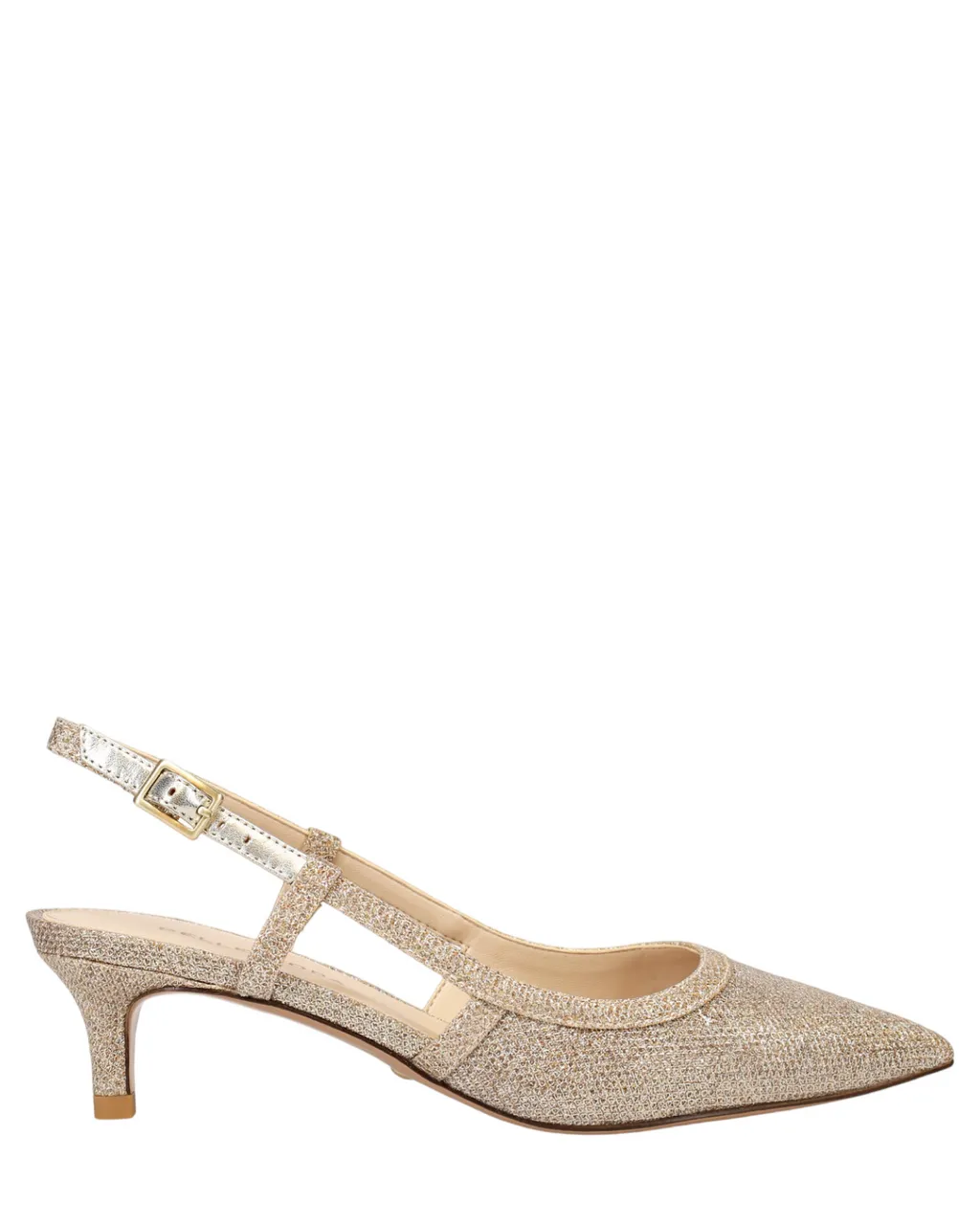 Pelle Moda Deena Heel- Platinum Gold Metallic