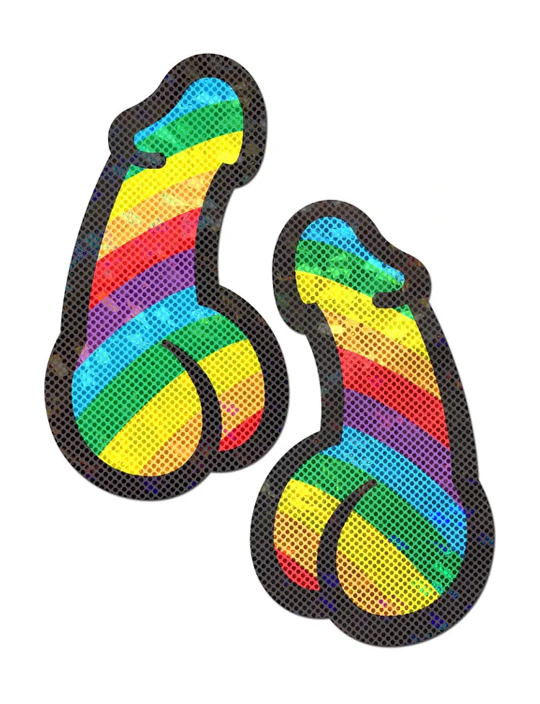 PENIS NIPPLE PASTIES - RAINBOW PRIDE