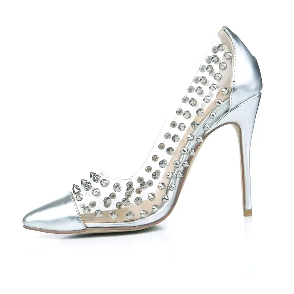 Pointy Toe Rivets High Heel