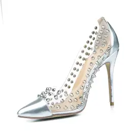 Pointy Toe Rivets High Heel