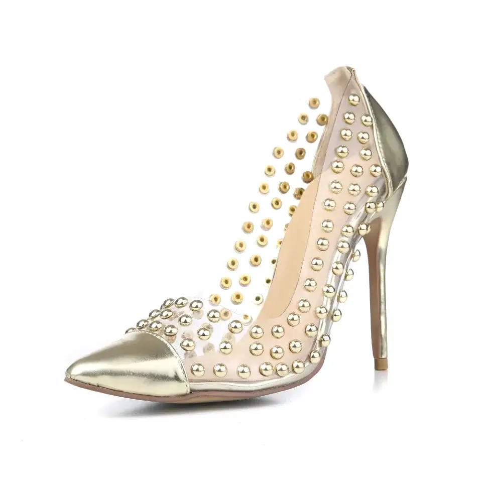 Pointy Toe Rivets High Heel