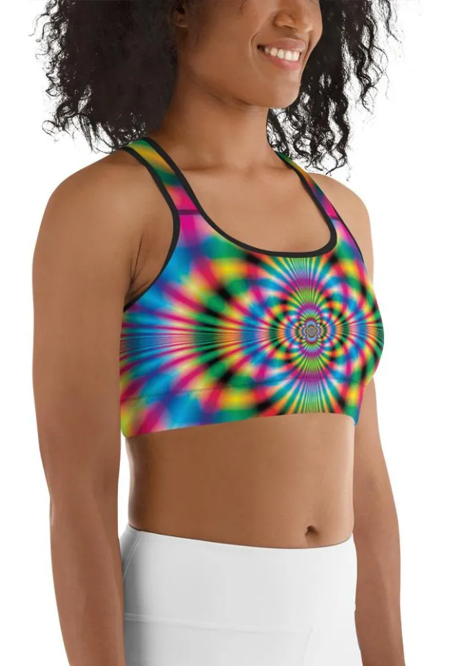 Psychedelic Rave Sports Bra