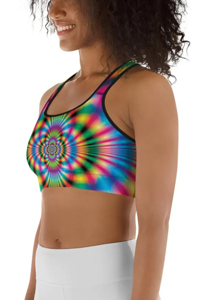 Psychedelic Rave Sports Bra