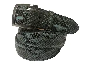 Python Skin Belt Turquoise/Black