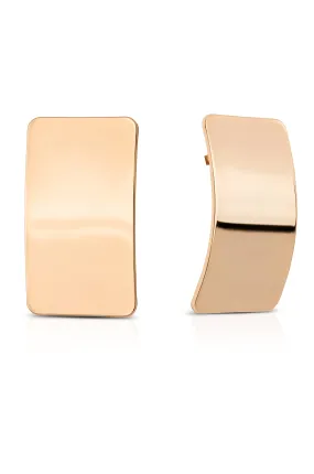 Rectangle Metal Stud Earrings