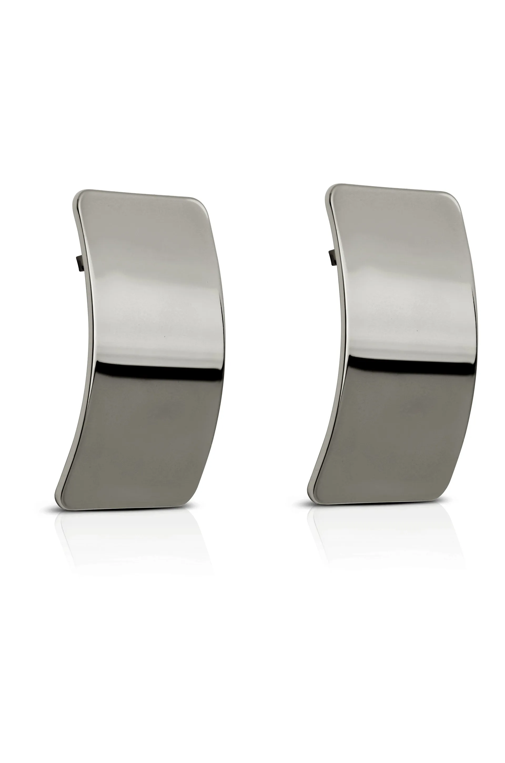 Rectangle Metal Stud Earrings