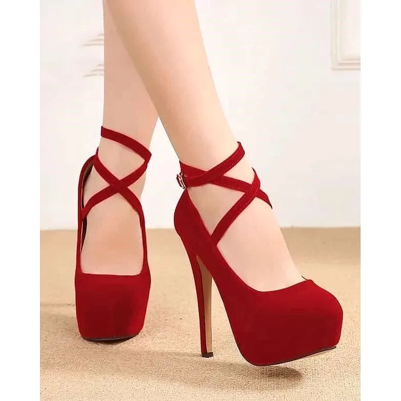 Red Bottom Suede High Heel