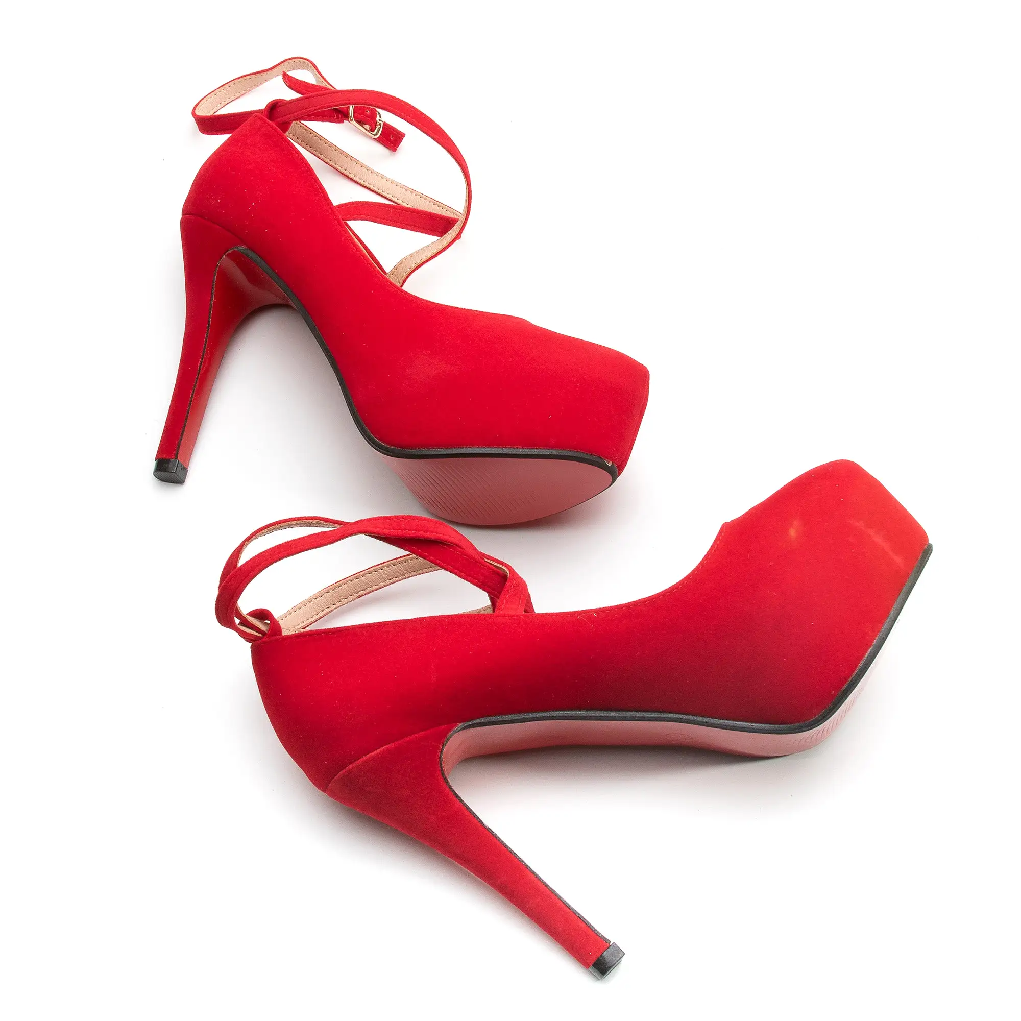 Red Bottom Suede High Heel