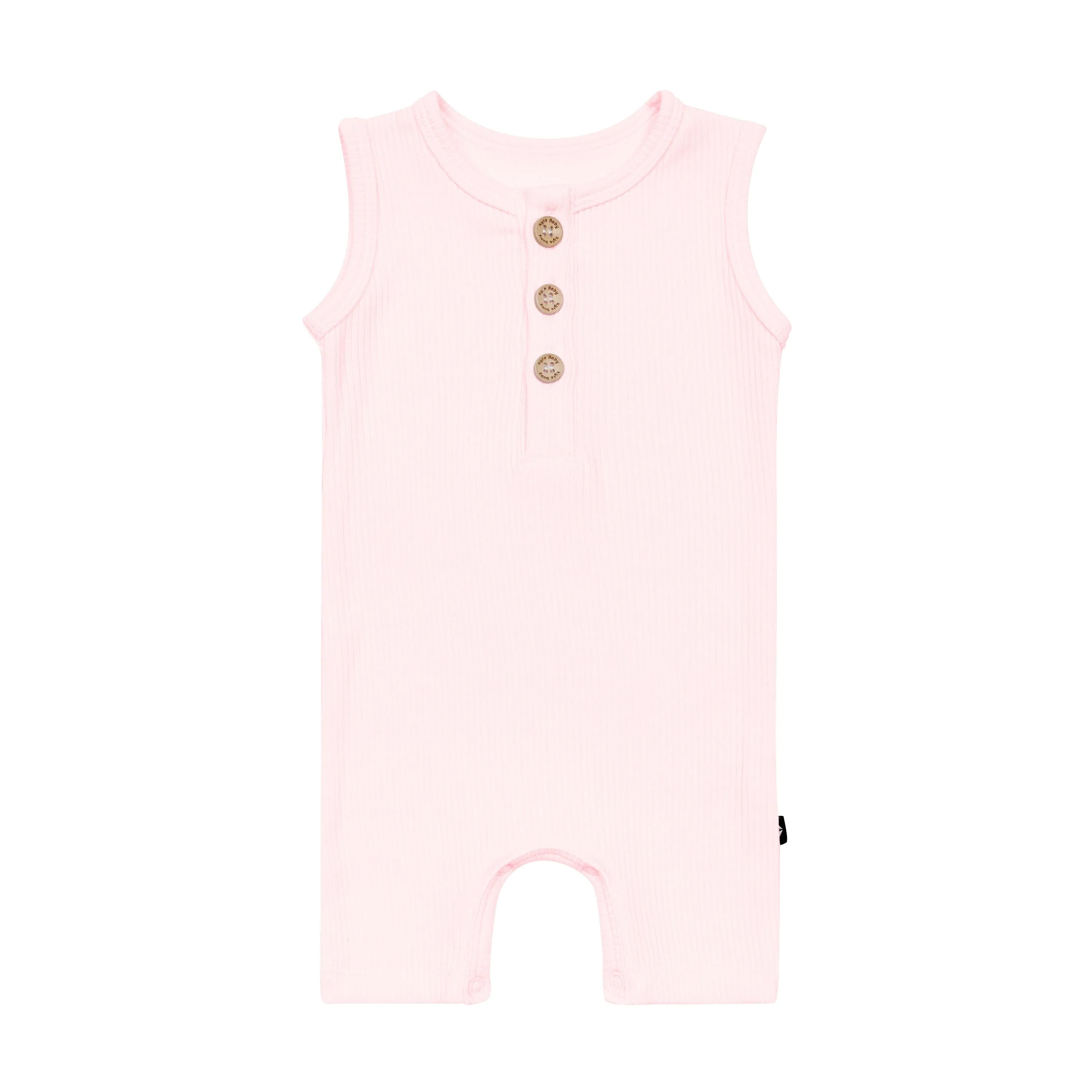 Ribbed Sleeveless Shortall in Sakura