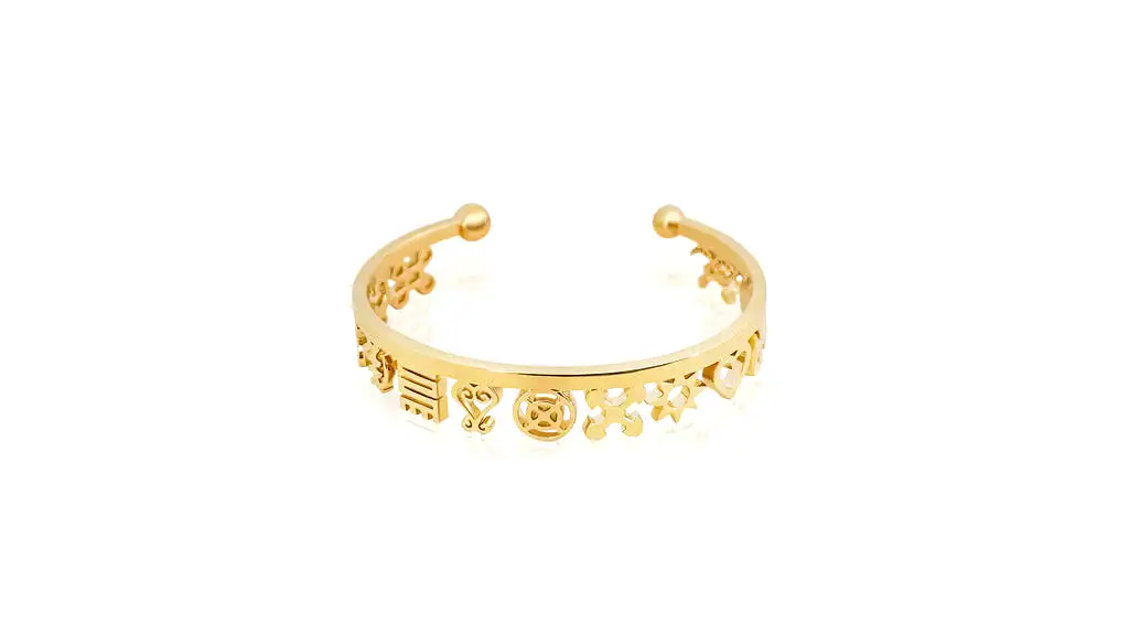 SAHMANI 18K Gold Charm Bangle