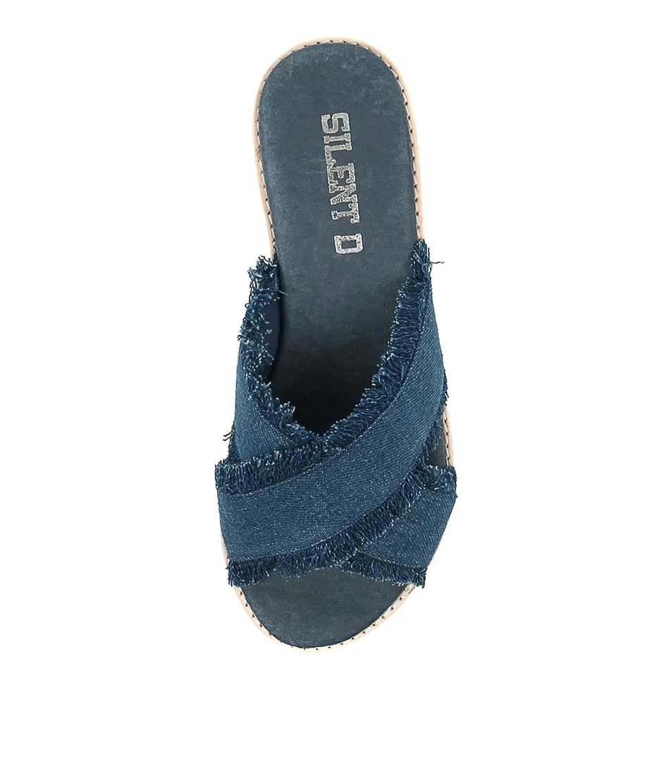 SILENT D Realm Blue Denim Fabric