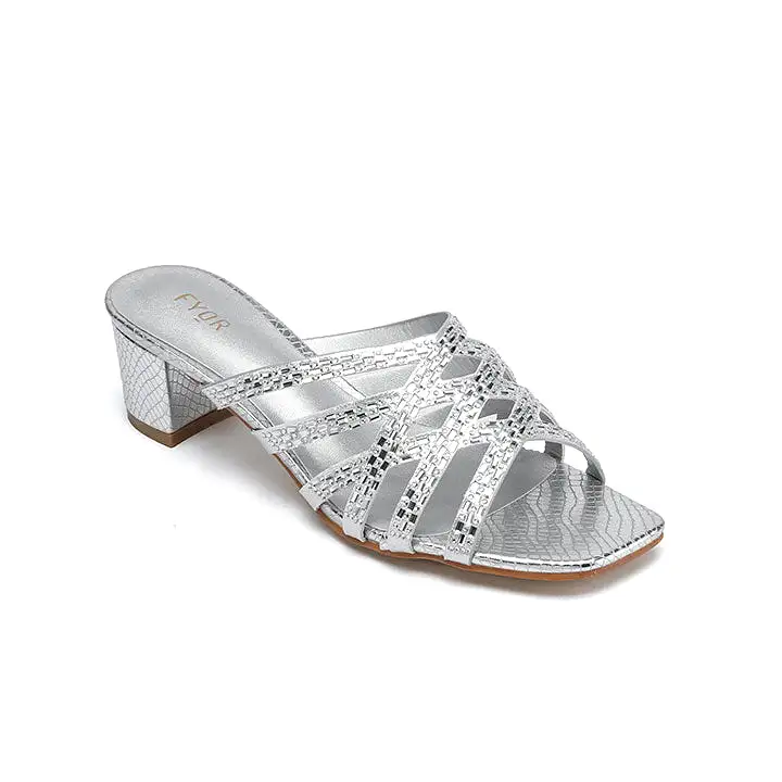 Square Toe Embellished Mule HL 184