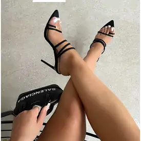 Strappy Stiletto Mules