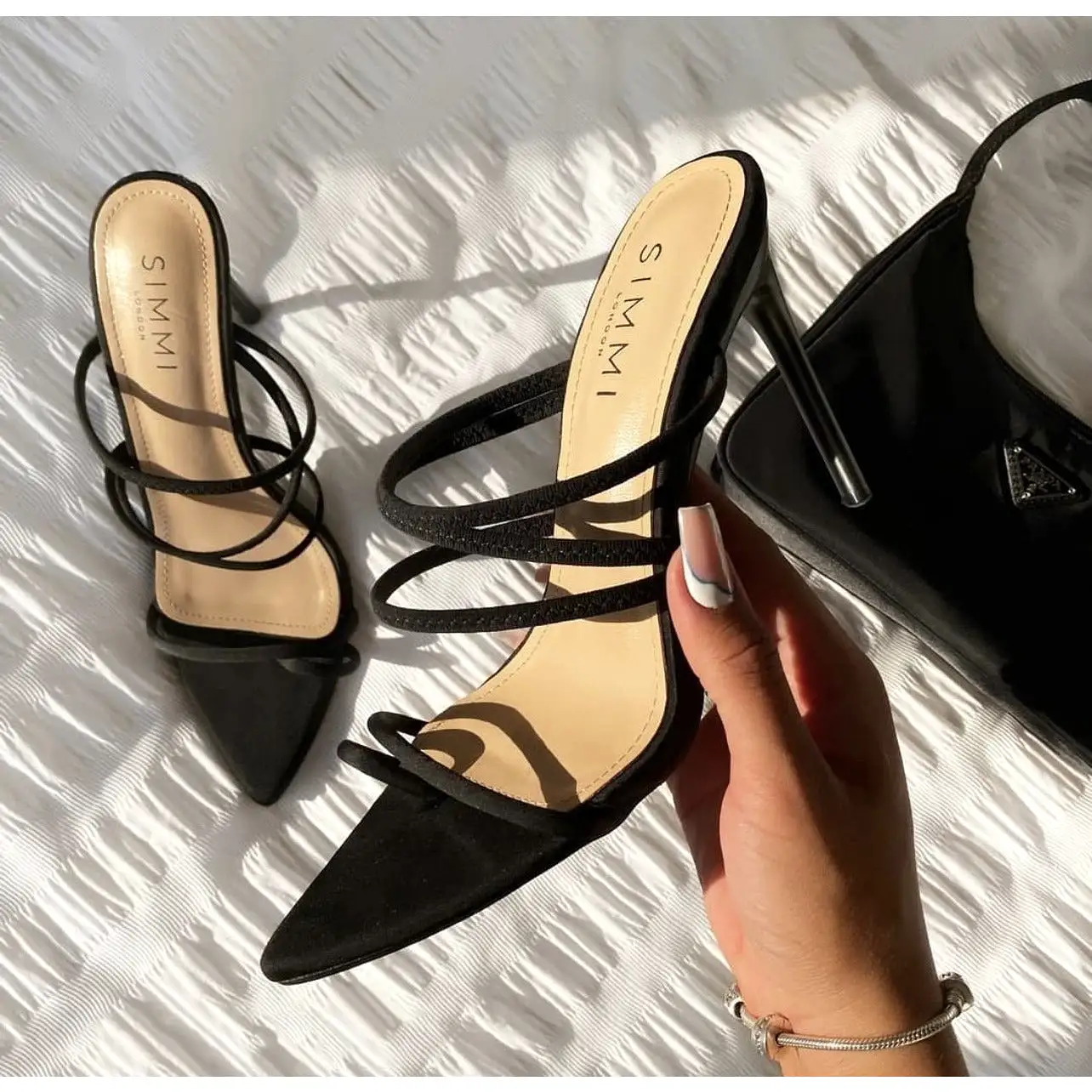 Strappy Stiletto Mules