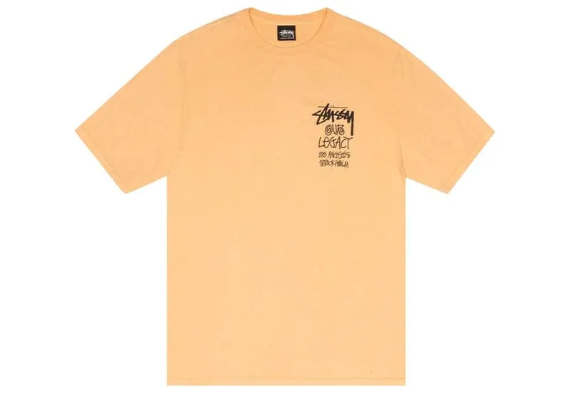 Stussy x Our Legacy Work Shop 8 Ball Yin Yang Pigment Dyed Tee Peach