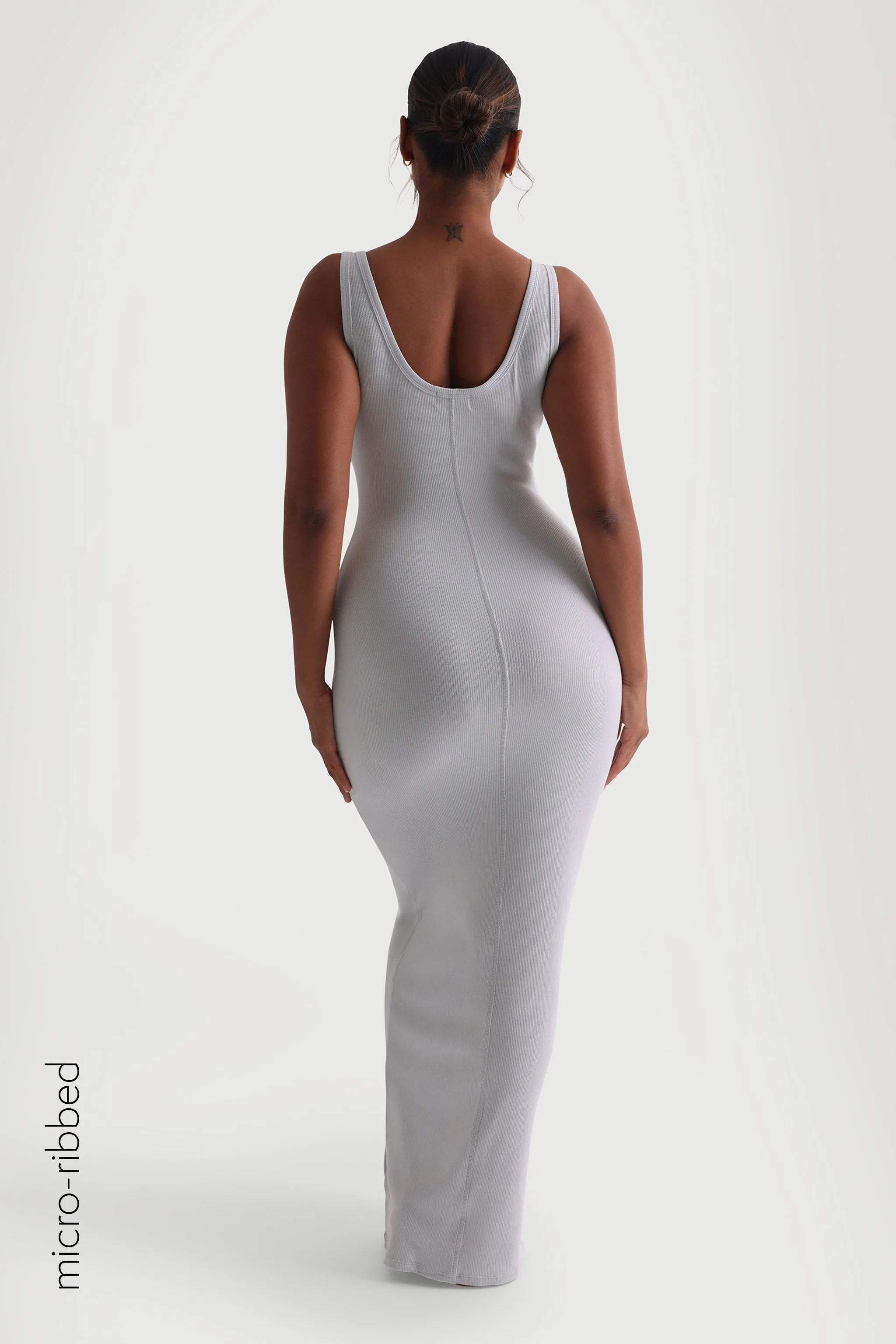 Tank Micro-Ribbed Maxi Dress - Sky