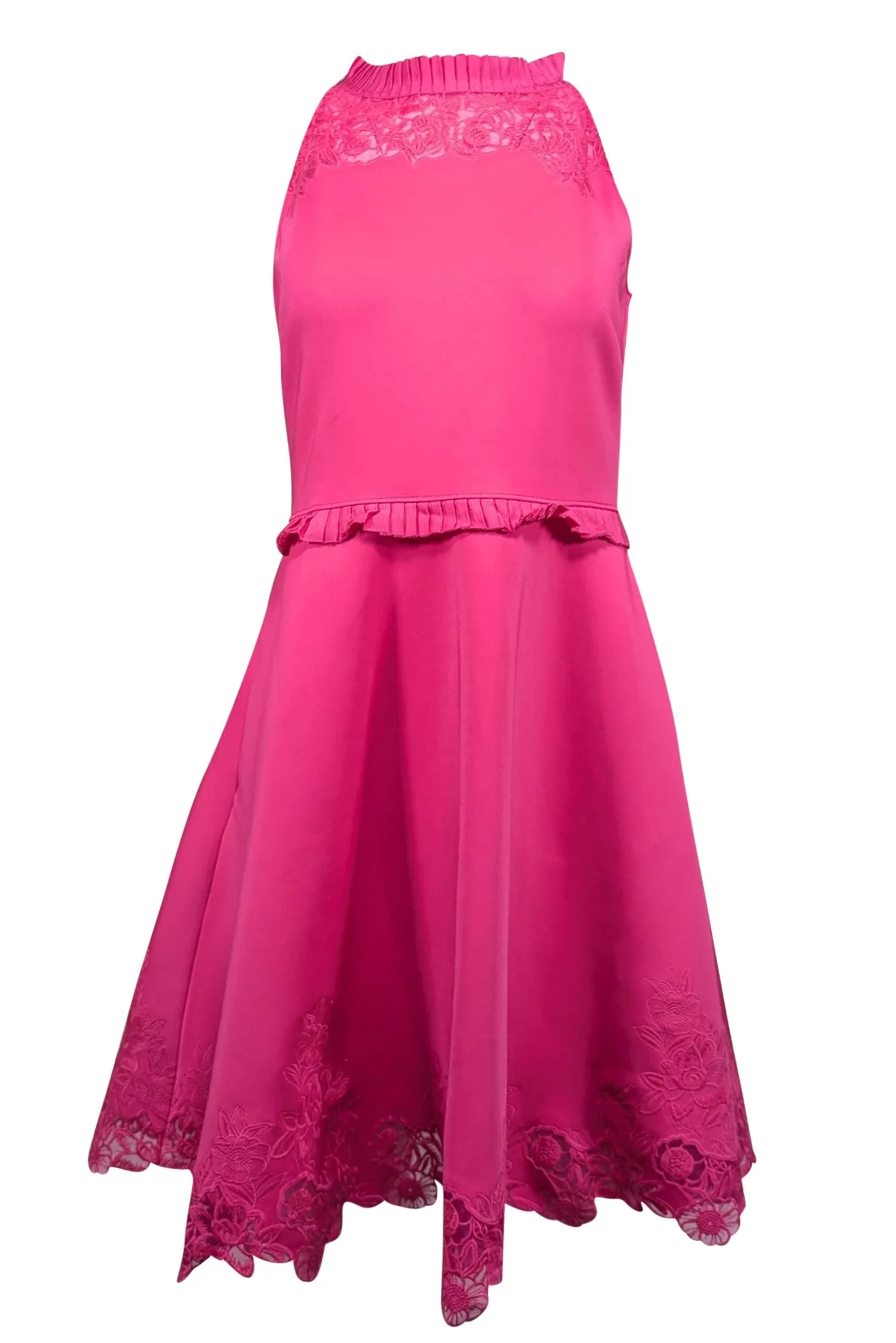 Ted Baker - Hot Pink w/ Floral Eyelet Trim Detail Sz 6