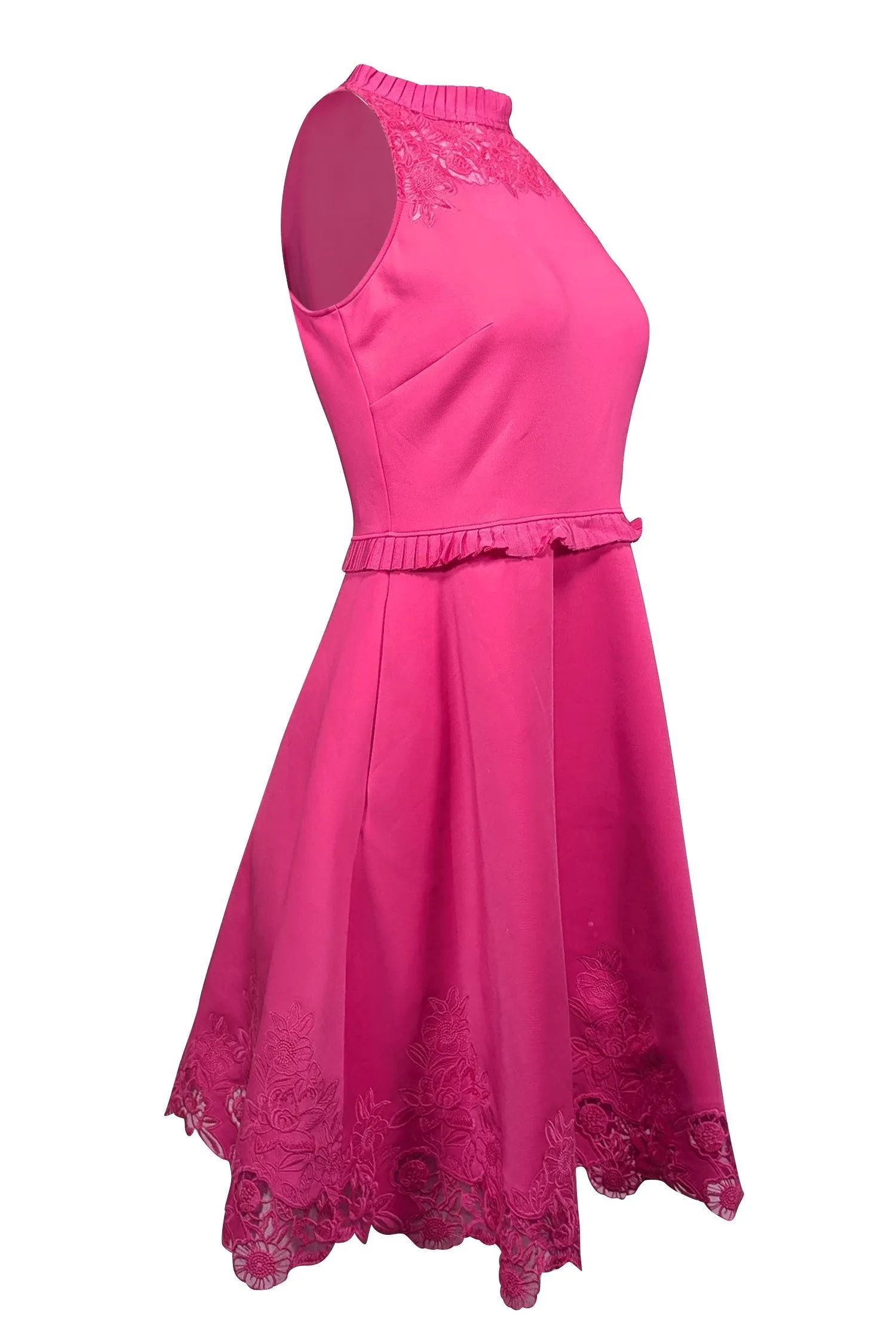 Ted Baker - Hot Pink w/ Floral Eyelet Trim Detail Sz 6