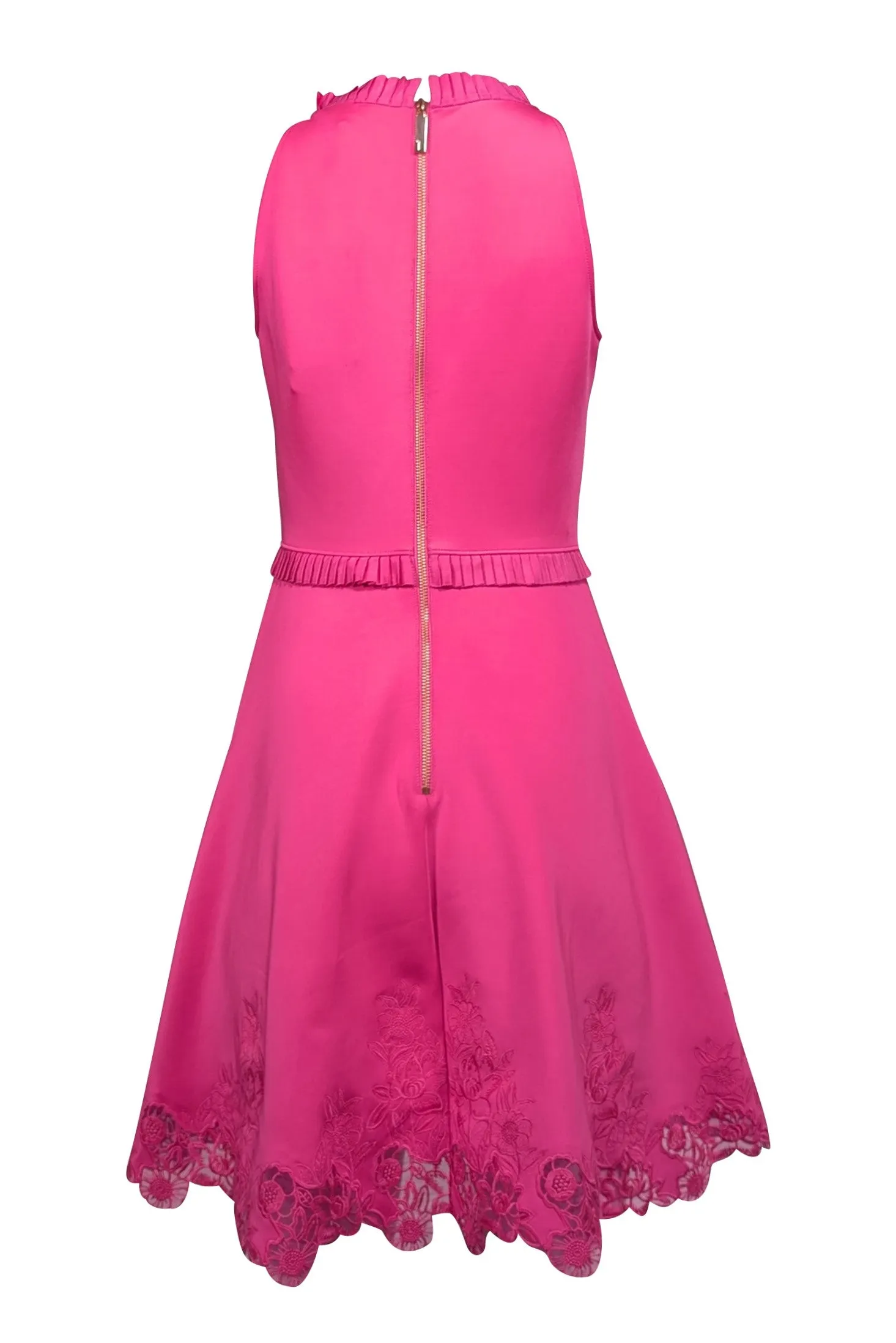 Ted Baker - Hot Pink w/ Floral Eyelet Trim Detail Sz 6