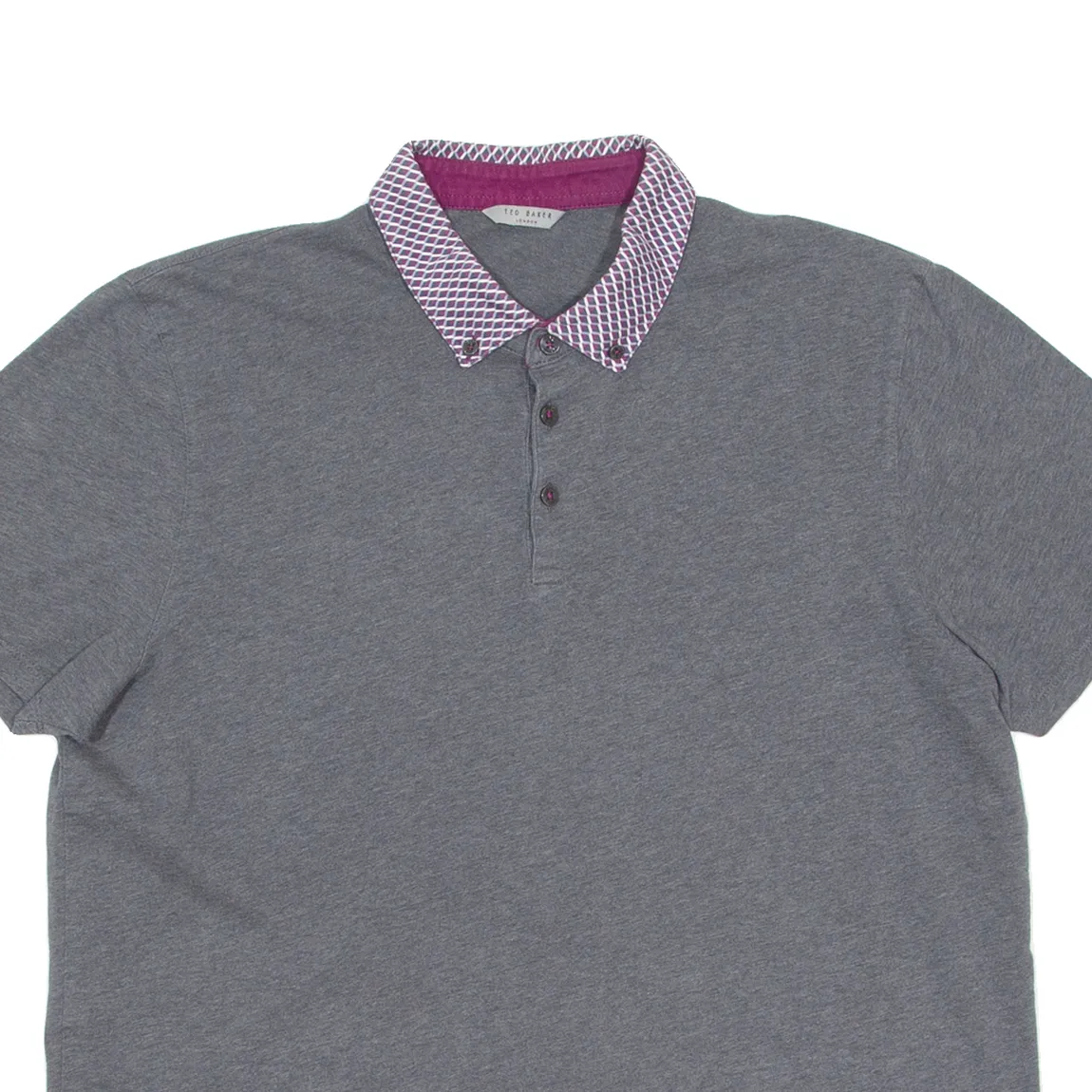 TED BAKER Mens Polo Shirt Grey S