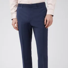 Ted Baker Slim Fit Blue Panama Suit Trouser