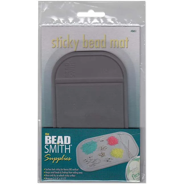 The Beadsmith Small Sticky Bead Mat -Keep Your Beads In Place - 3.25 x 5.5 Iches