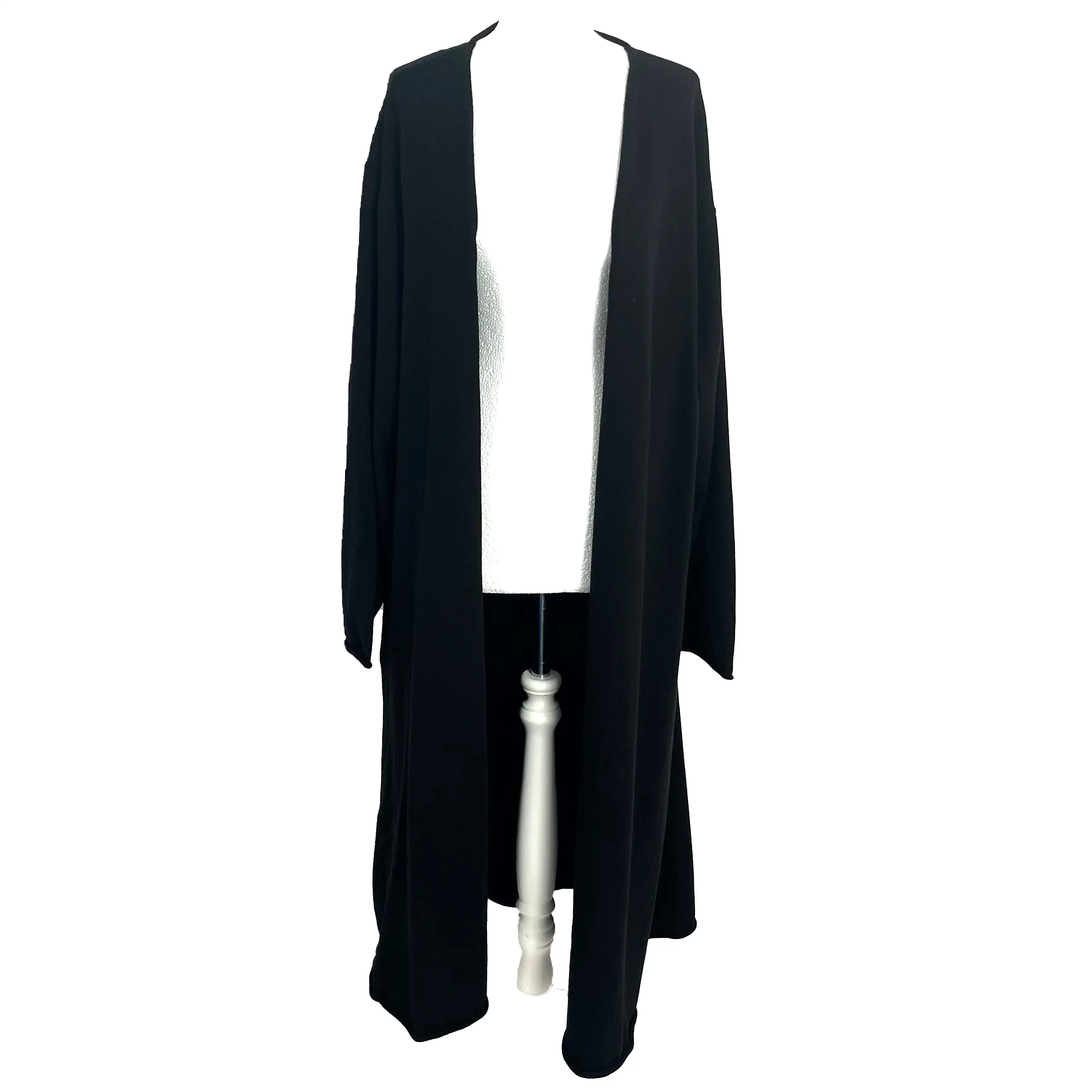 The Row Brand New 2270 Black Circle Cotton Knit Long Cardigan M/L