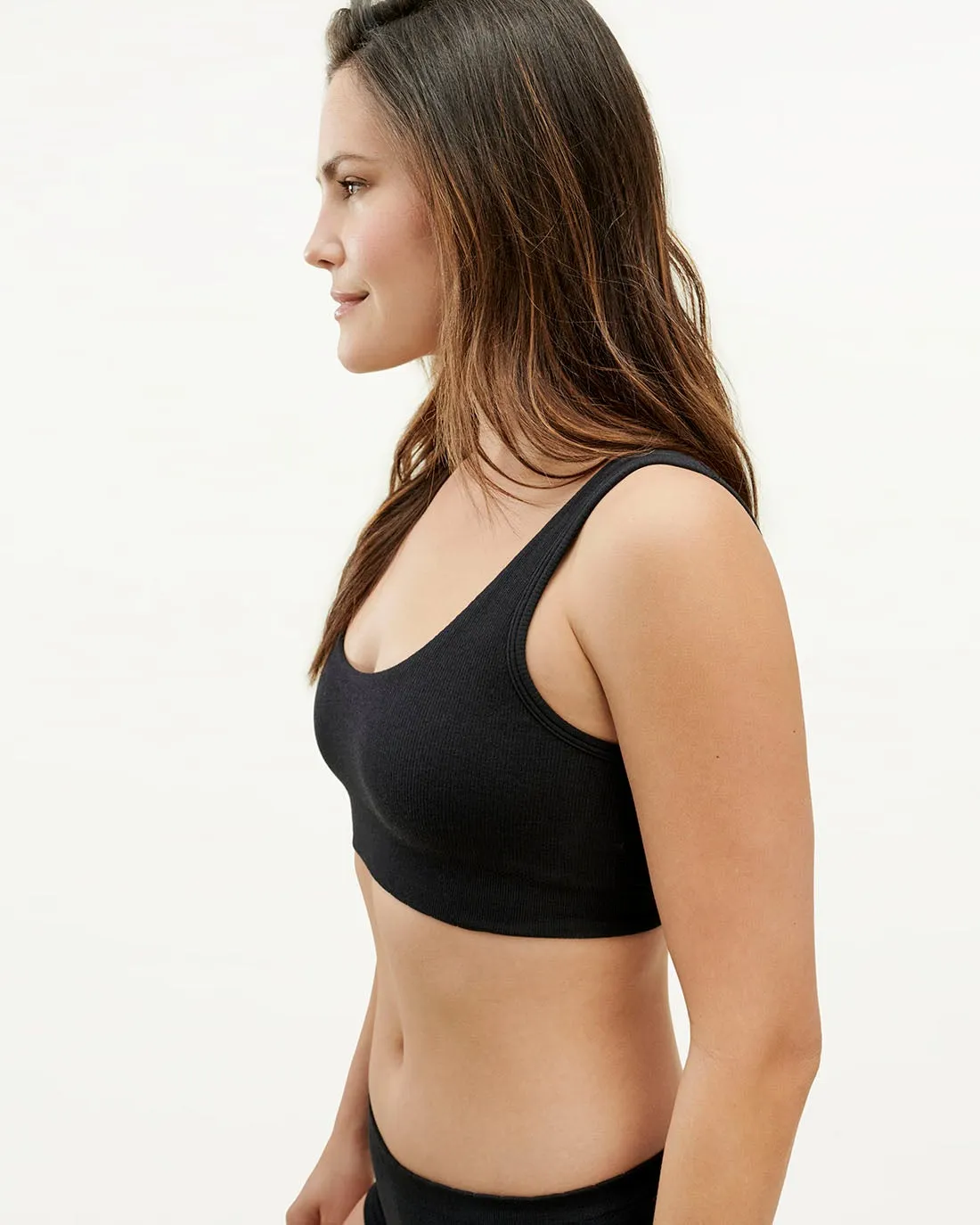 The Seamless Ribbed Crop Bra