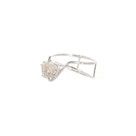 Trillion Ring Rutilated Quartz, Silver