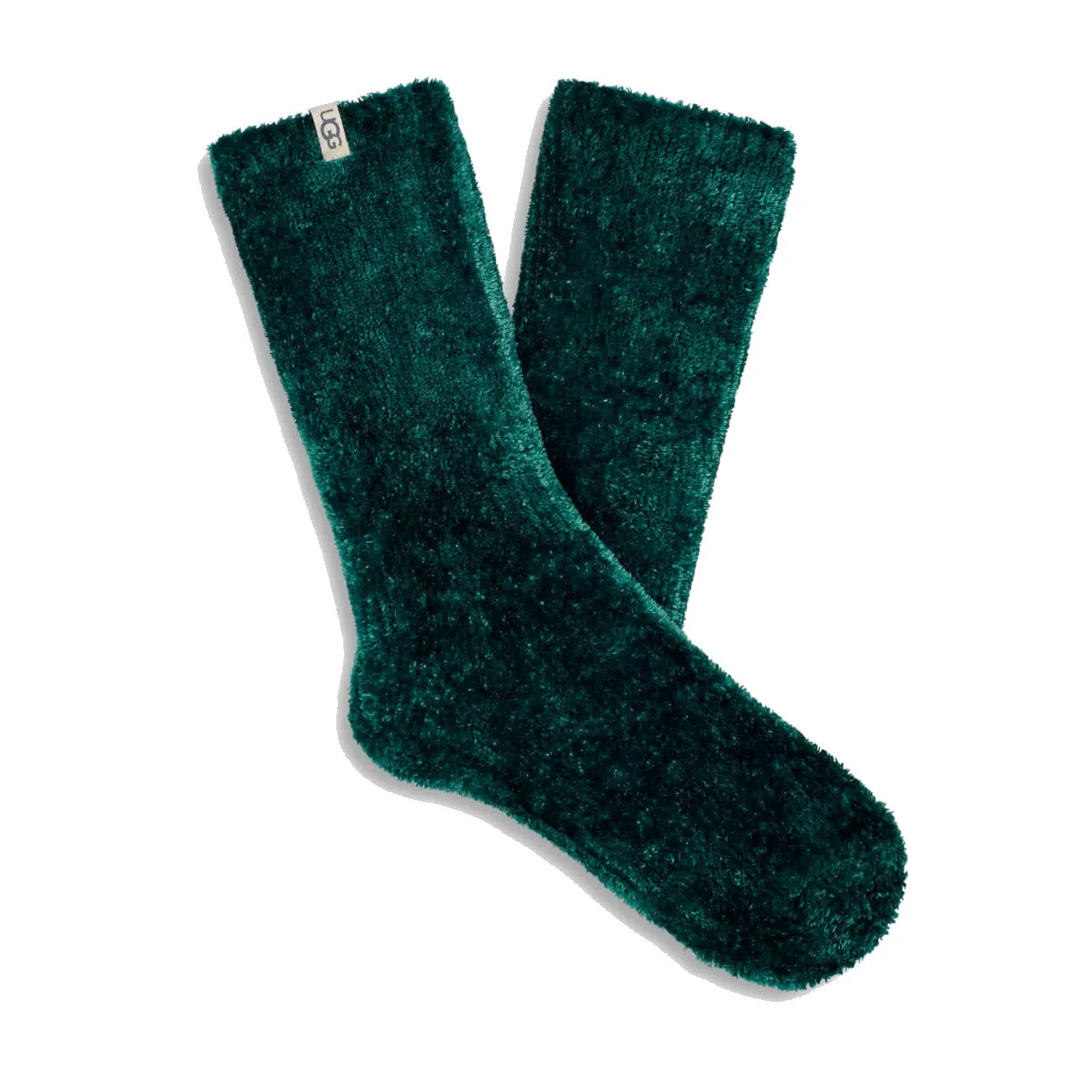 UGG LEDA COZY CREW SOCKS PINE GREEN - WOMENS