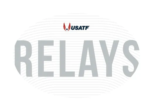 USATF White Oval Sticker - Relays