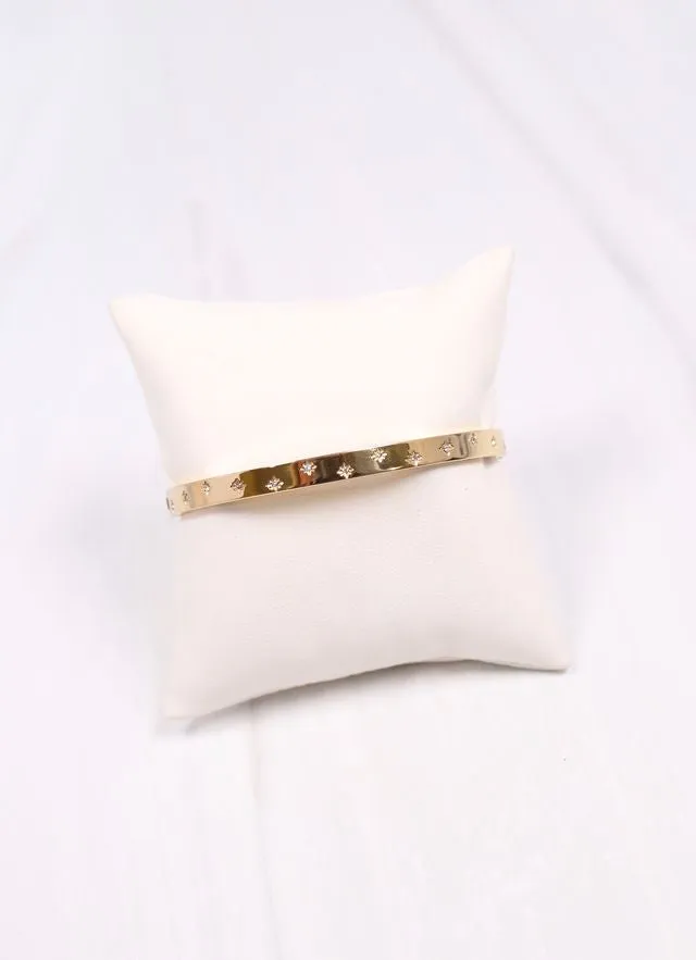 Viola CZ Metal Bracelet GOLD