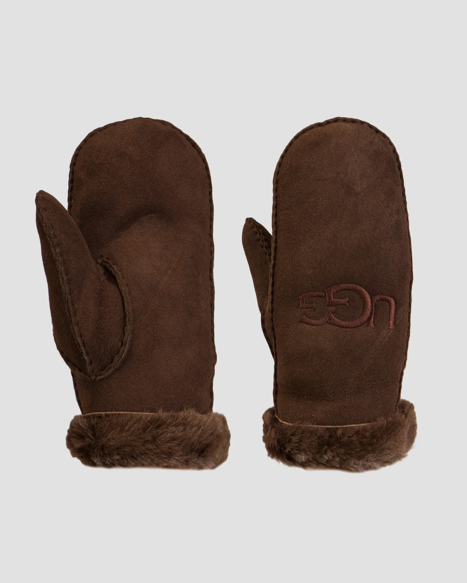 Women's leather mittens UGG Shearling Embroider Mitten 20932-bcdr