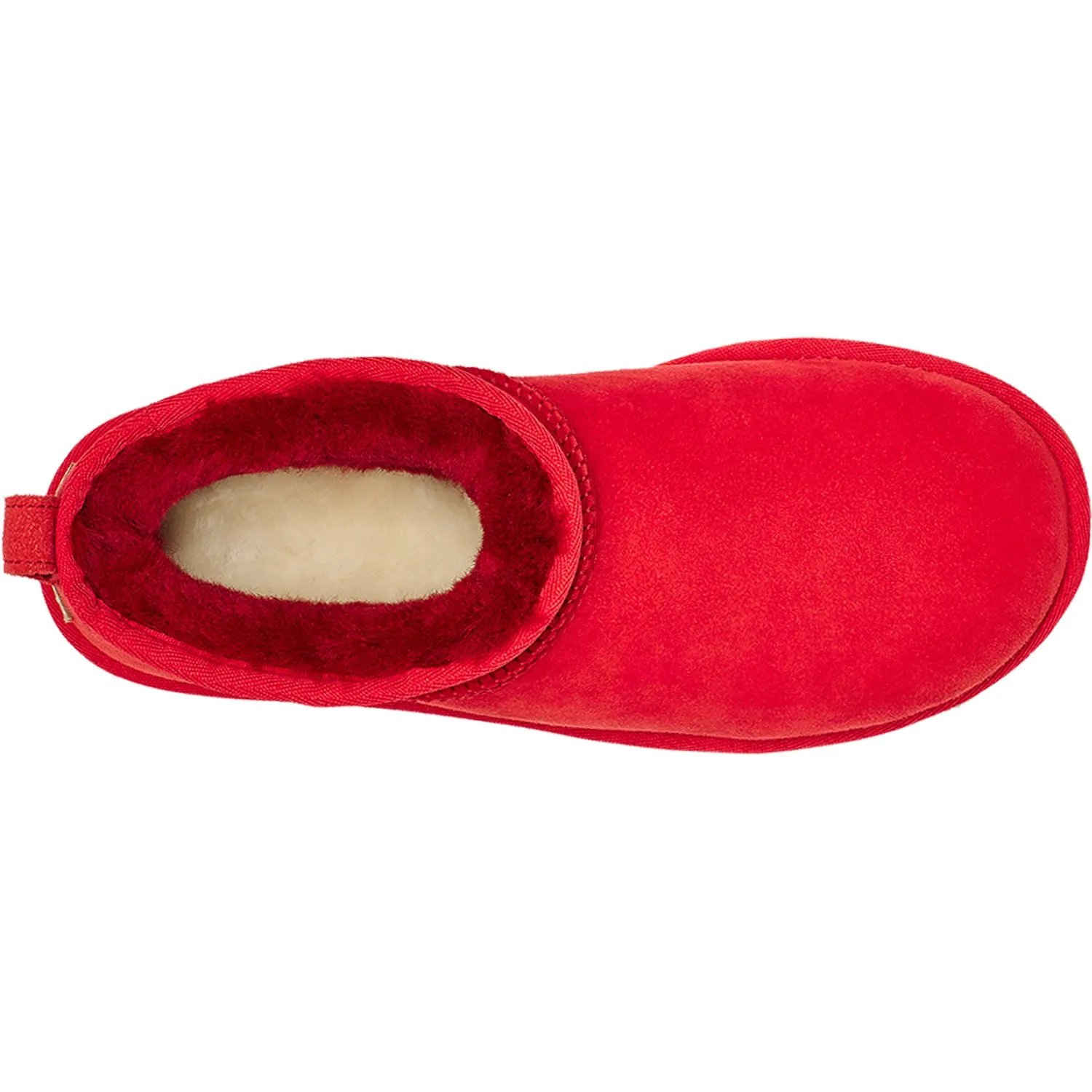 Women's UGG Classic Ultra Mini Ribbon Red Sheepskin