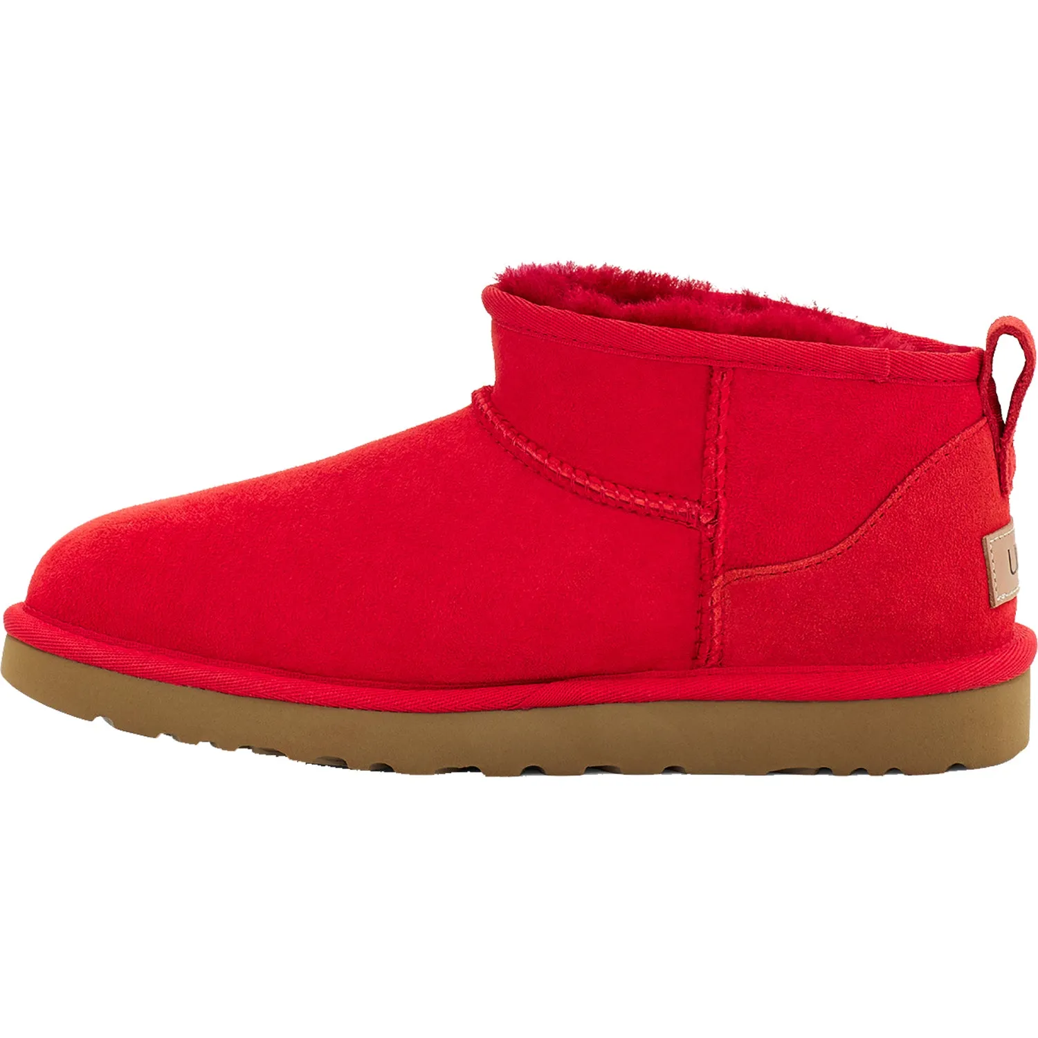 Women's UGG Classic Ultra Mini Ribbon Red Sheepskin