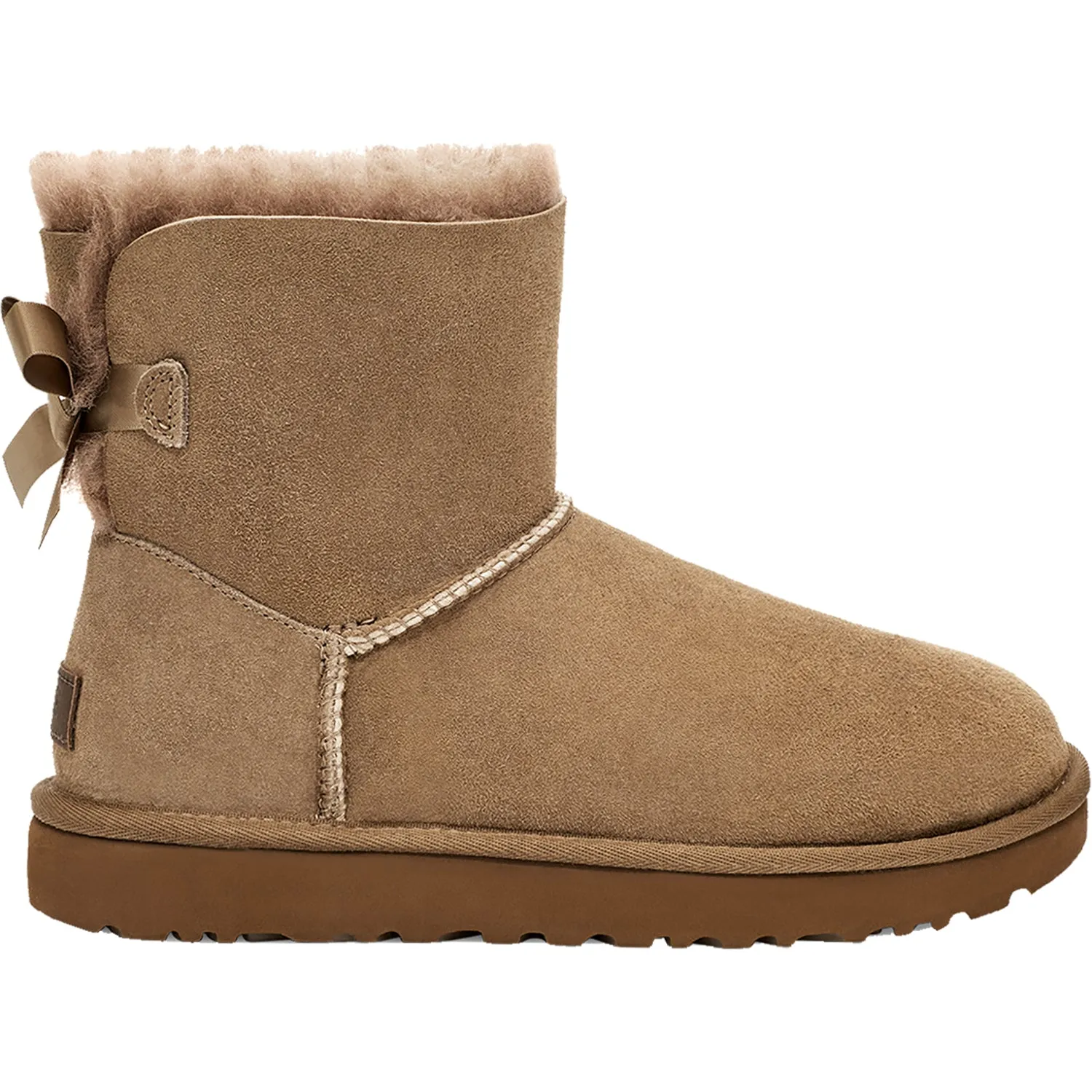 Women's UGG Mini Bailey Bow II Hickory Sheepskin