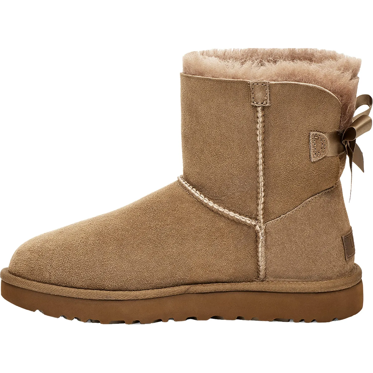 Women's UGG Mini Bailey Bow II Hickory Sheepskin